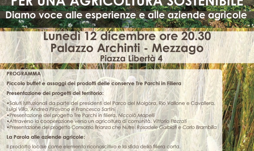 12 dicembre: Vicini al Territorio!