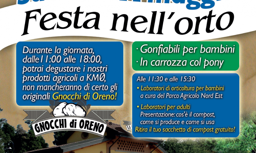 Festa nell’Orto     –     RINVIATA A SABATO 25 MAGGIO!!!